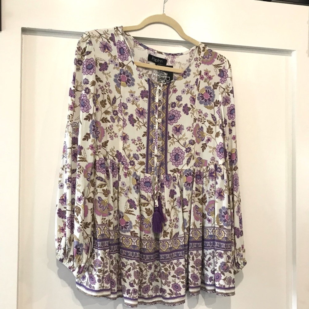 Boho long sleeve top NWT